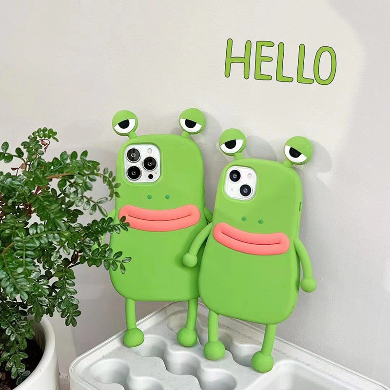 3D Cartoon Frog iPhone 12/12 Pro Case - Kawaii Phone Cover — 3D Cartoon Frog iPhone Case