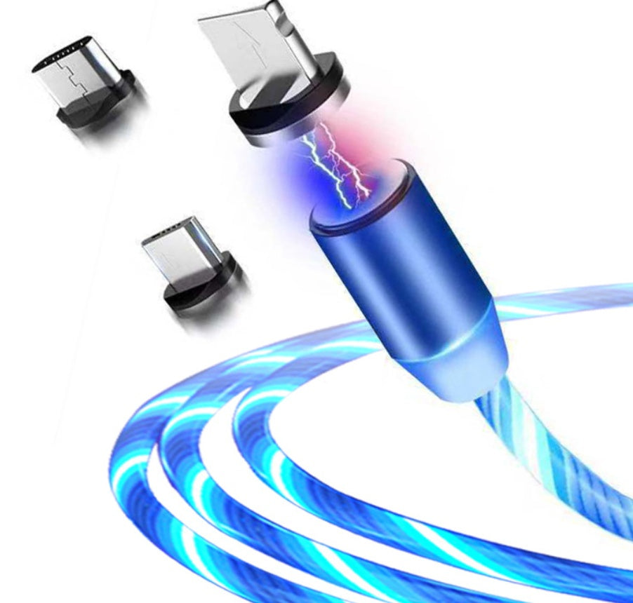 LED Magnetic Fast Charging Cable for iPhone and Android