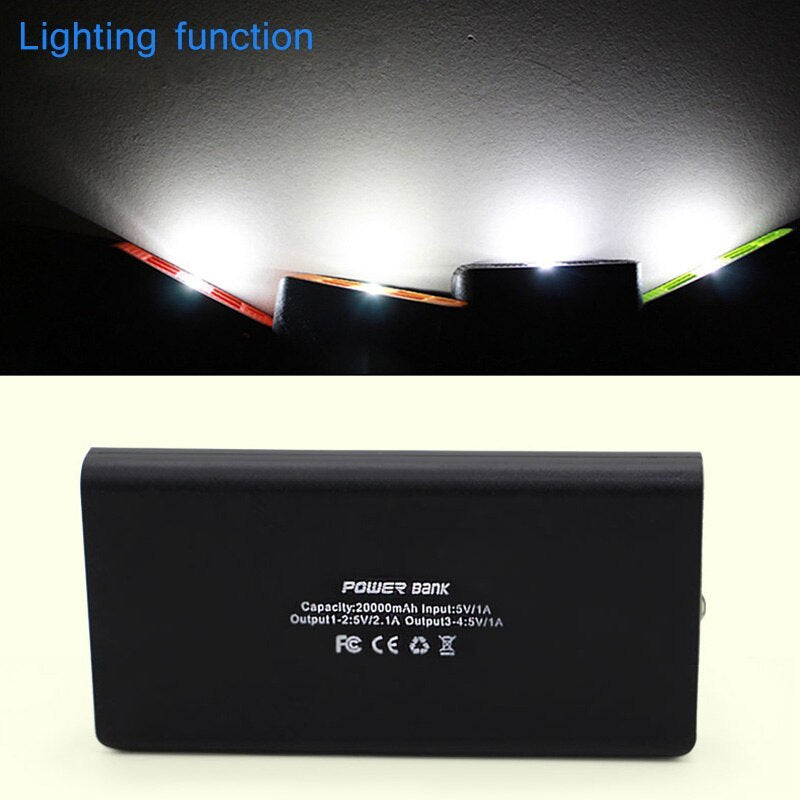DIY 6x18650 Power Bank Case Kit Customizable Rechargeable Pack