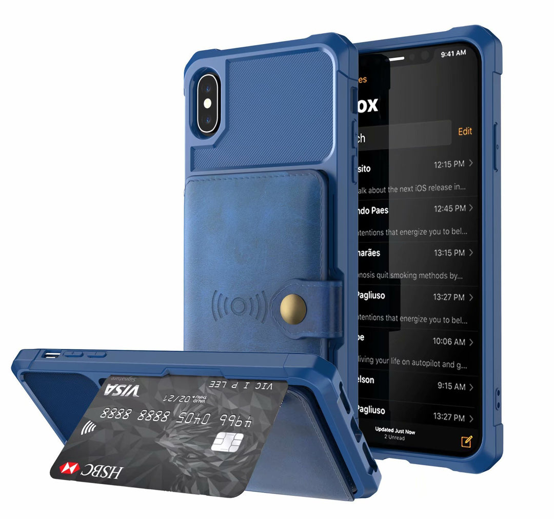 Geometric PU Leather Phone Case - Slim Protection