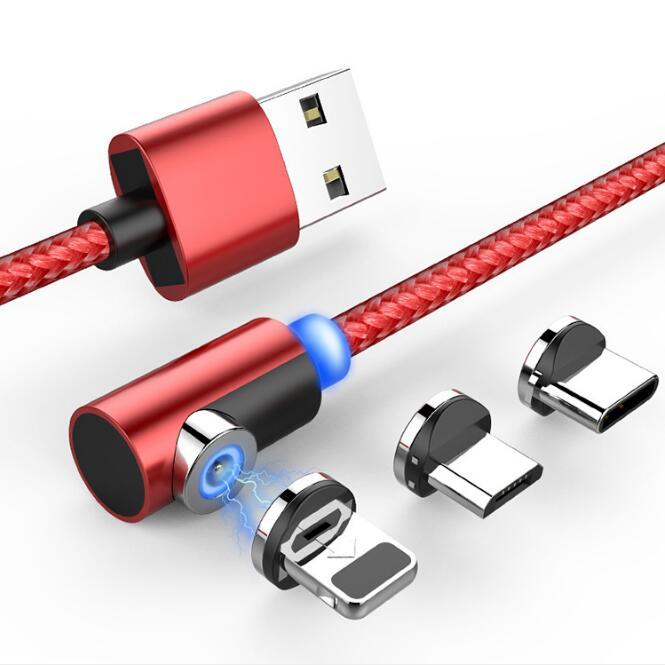 90-Degree Magnetic USB-C Charging Cable — magnetic braided cable