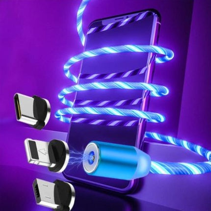 Car Air Vent Phone Holder with LED Magnetic Fast Charging Cable for iPhone and Android