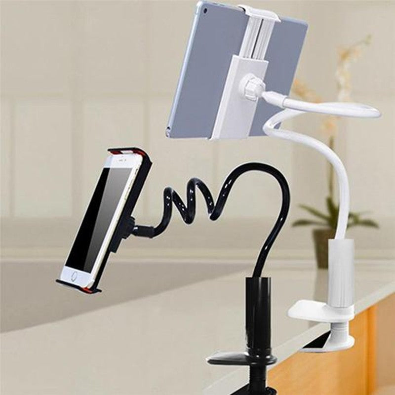 Gooseneck Phone & Tablet Holder - Long Arm 360° Bed & Desk Clamp Mount