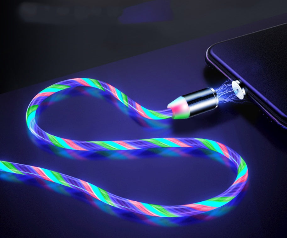 LED Magnetic Fast Charging Cable for iPhone and Android