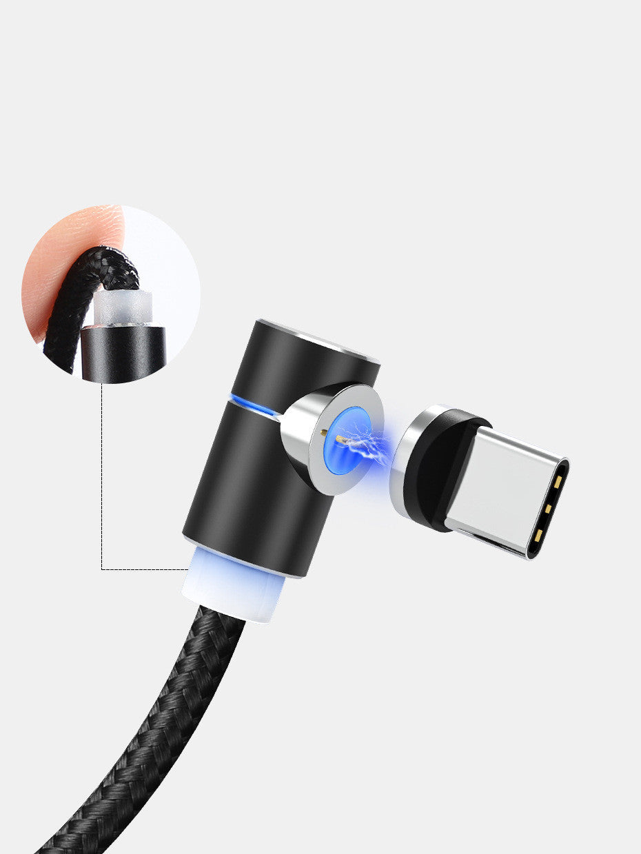 Magnetic Charging Cable 360° LED Tip - Fast Charge All Devices