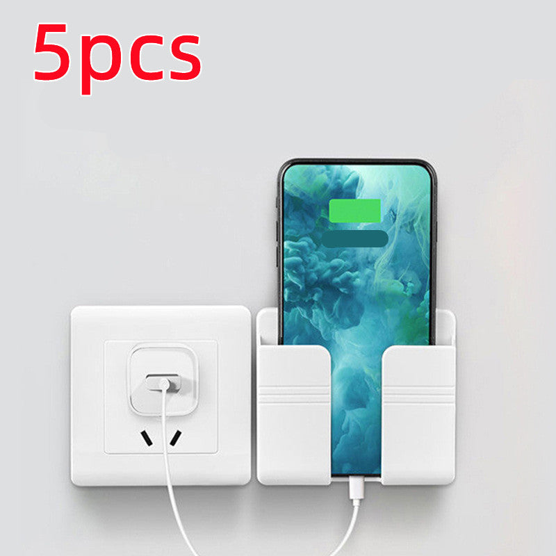 Remote and Phone Holder with Charging Dock - Minimalist Space Solution