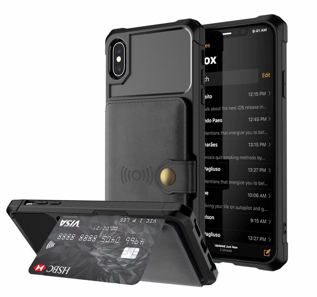 Geometric PU Leather Phone Case - Slim Protection