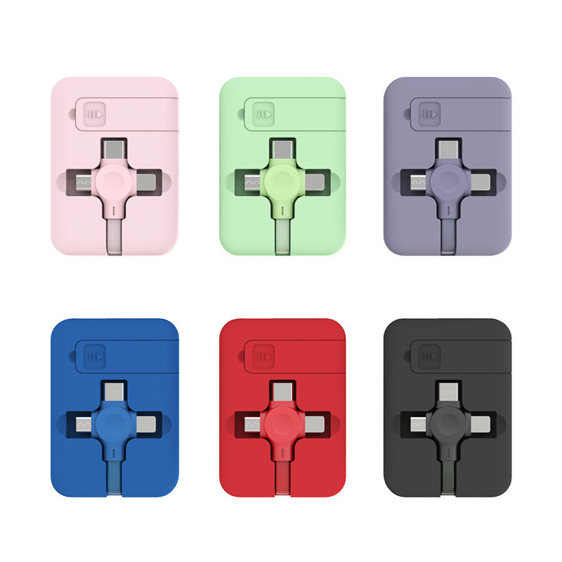 Multi Device Retractable Charging Cable — 3-in-1 charging cable