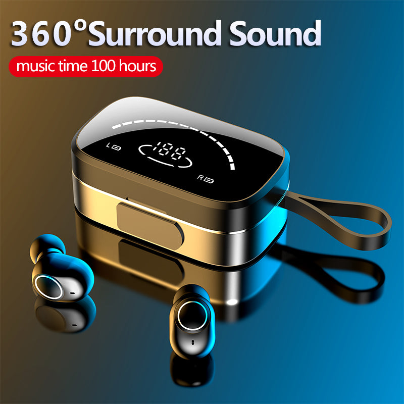 TWS T5 Wireless Bluetooth Earbuds with Bass & Mic for Sports