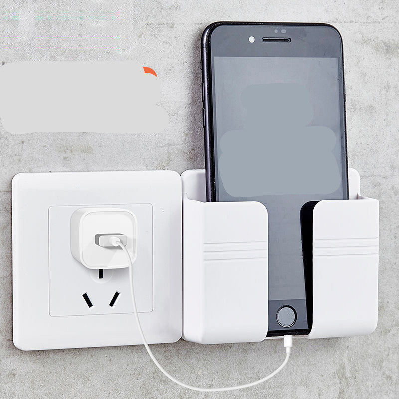 Remote and Phone Holder with Charging Dock - Minimalist Space Solution