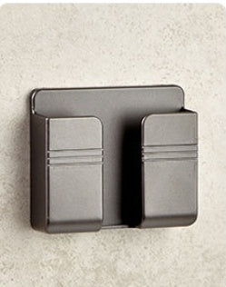 Remote and Phone Holder with Charging Dock - Minimalist Space Solution