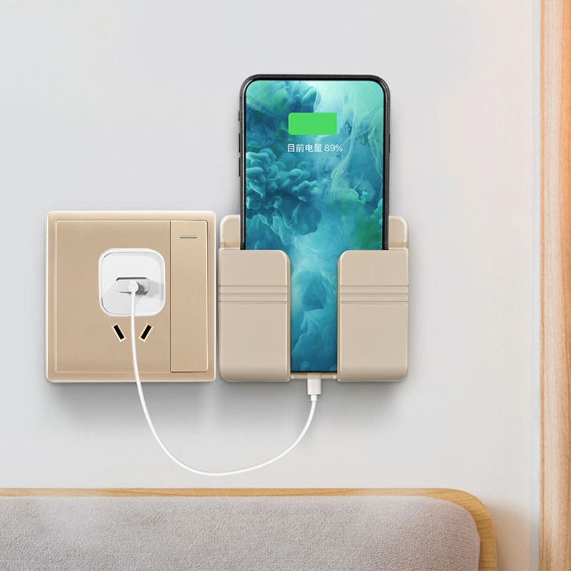 Remote and Phone Holder with Charging Dock - Minimalist Space Solution