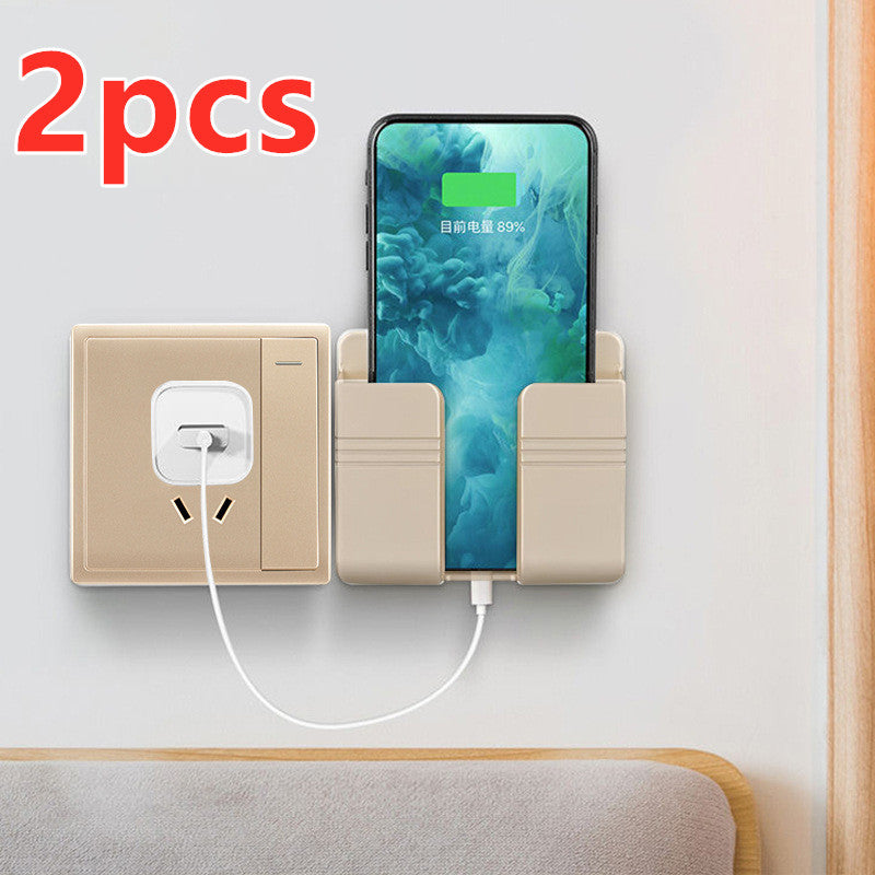 Remote and Phone Holder with Charging Dock - Minimalist Space Solution