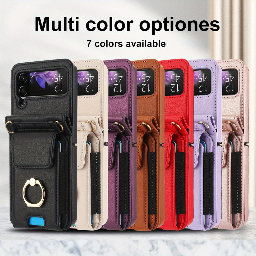 AWQUER Galaxy Z Flip Crossbody Wallet Case - Mobile Accessories for Samsung