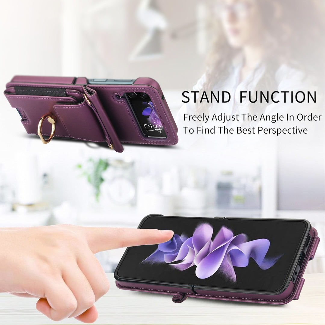 AWQUER Galaxy Z Flip Crossbody Wallet Case - Mobile Accessories for Samsung