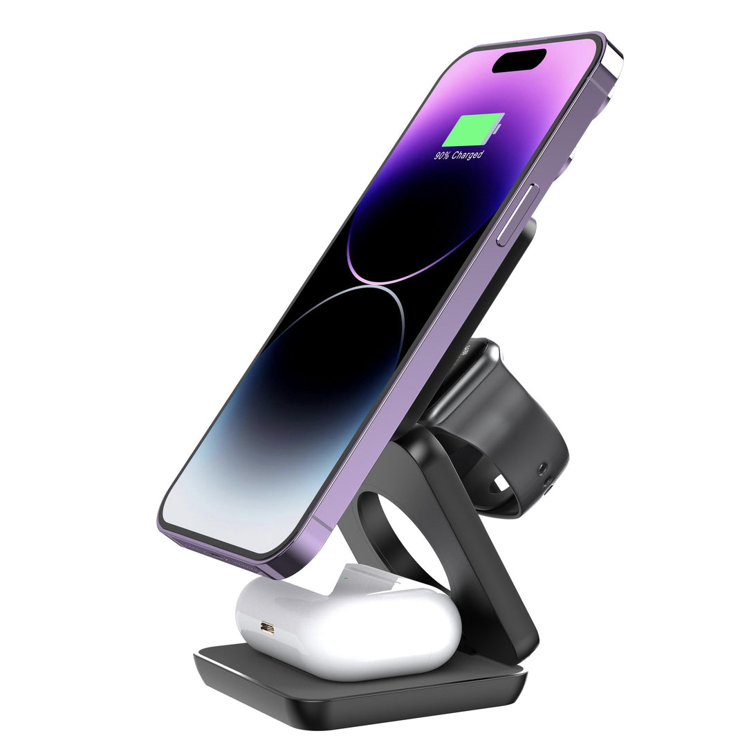 3 in 1 Wireless Charger Magnetic AirPods Smartwatch Phone Charger — 3-in-1 Wireless Charger