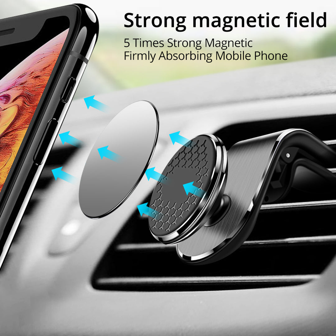 Magnetic phone mount for car air vent