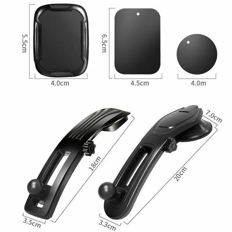 Universal Car Phone Mount with One-Touch Lock for Dashboard & Windshield
