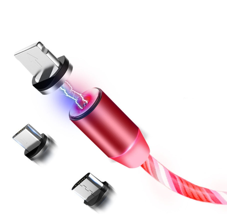 LED Magnetic Fast Charging Cable for iPhone and Android