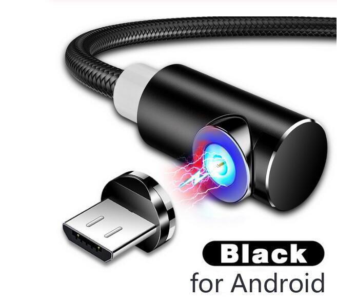 90-Degree Magnetic USB-C Charging Cable — magnetic braided cable
