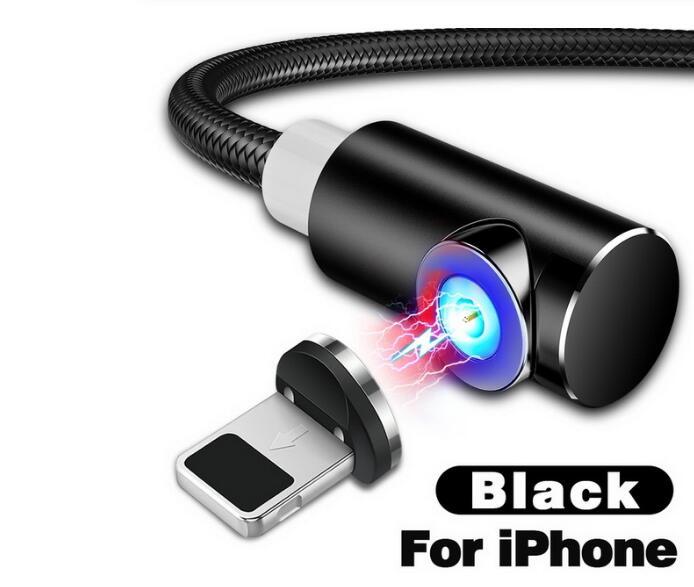 90-Degree Magnetic USB-C Charging Cable — magnetic braided cable