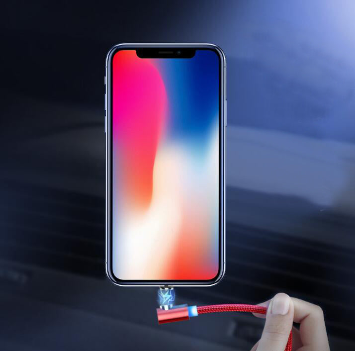 90-Degree Magnetic USB-C Charging Cable — magnetic braided cable