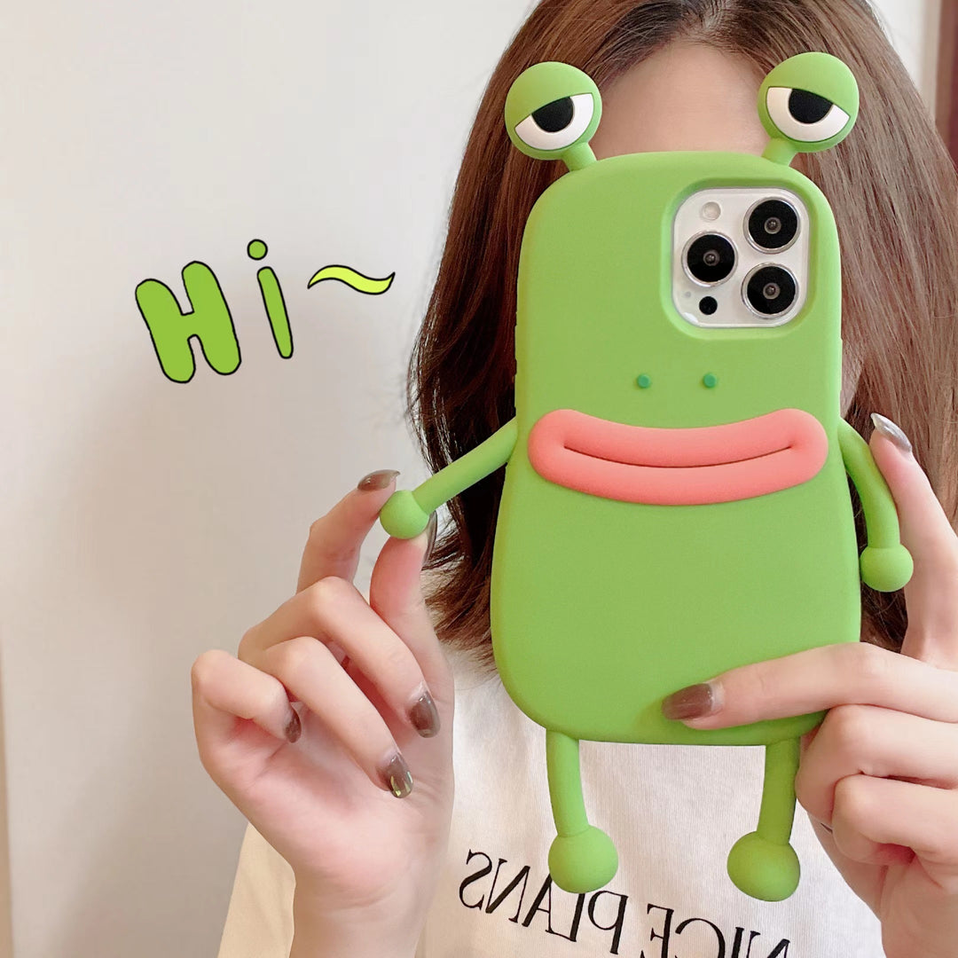 3D Cartoon Frog iPhone 12/12 Pro Case - Kawaii Phone Cover — 3D Cartoon Frog iPhone Case