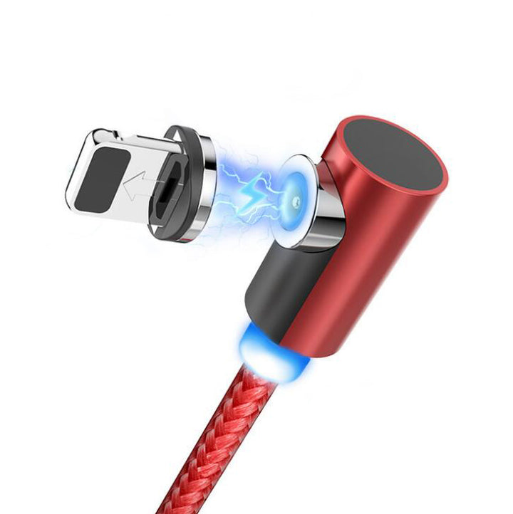 90-Degree Magnetic USB-C Charging Cable — magnetic braided cable