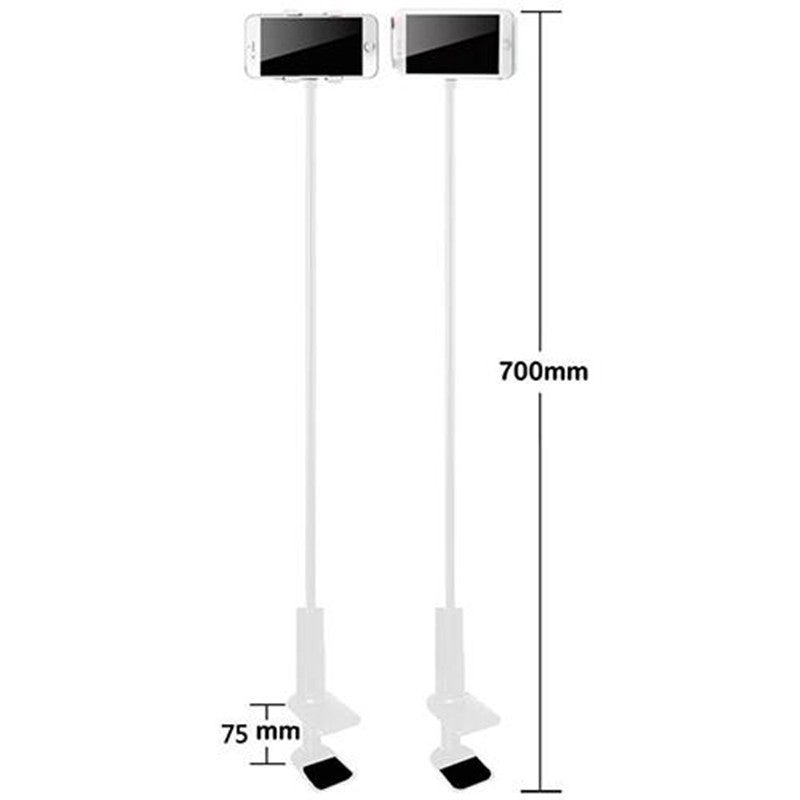 Gooseneck Phone & Tablet Holder - Long Arm 360° Bed & Desk Clamp Mount