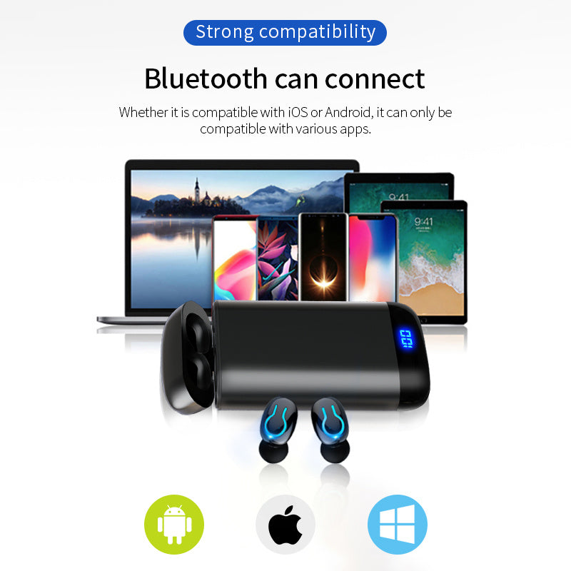 TWS Wireless Earbuds with HiFi Sound & 6000mAh Power Bank Case
