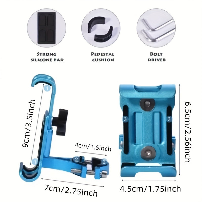 Bike Phone Mount for 3.5–6.5" Smartphones | Aluminum Alloy Handlebar Holder