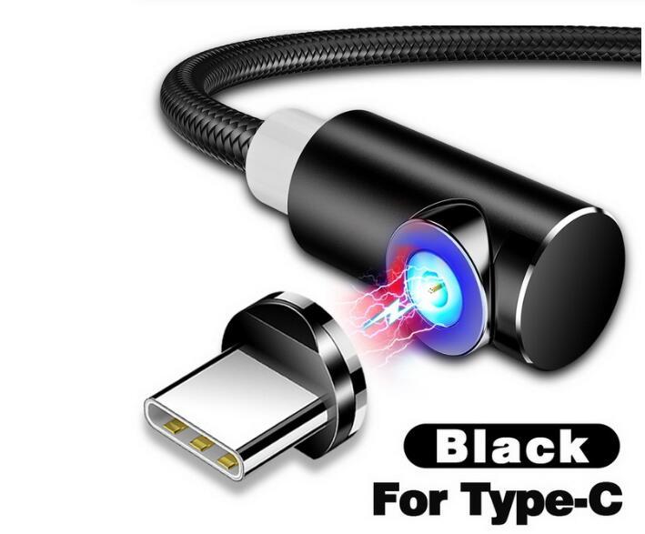 90-Degree Magnetic USB-C Charging Cable — magnetic braided cable