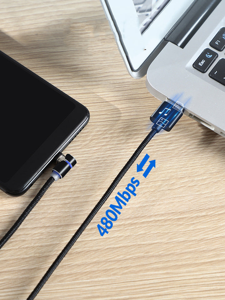 Magnetic Charging Cable 360° LED Tip - Fast Charge All Devices