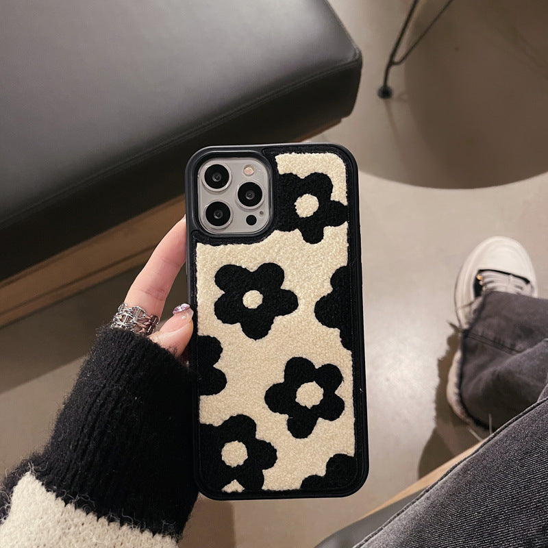 Buy Floral Plush iPhone Cases with 3D Flower Accents