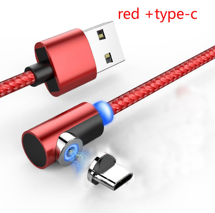 90-Degree Magnetic USB-C Charging Cable — magnetic braided cable