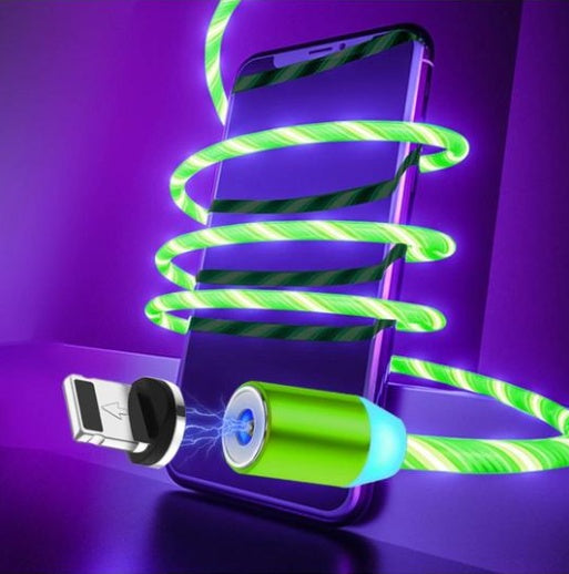 LED Magnetic Fast Charging Cable for iPhone and Android