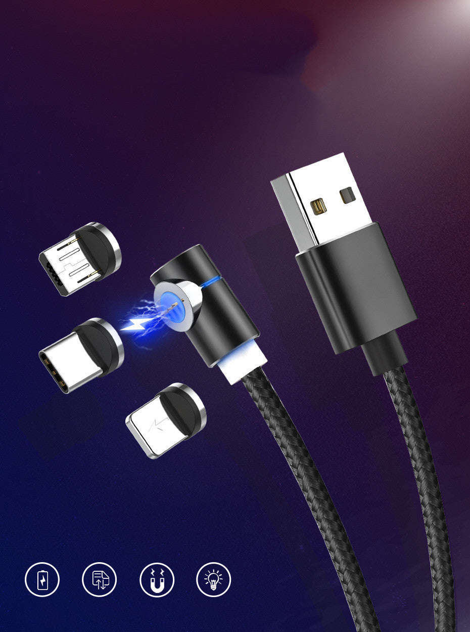 Magnetic Charging Cable 360° LED Tip - Fast Charge All Devices