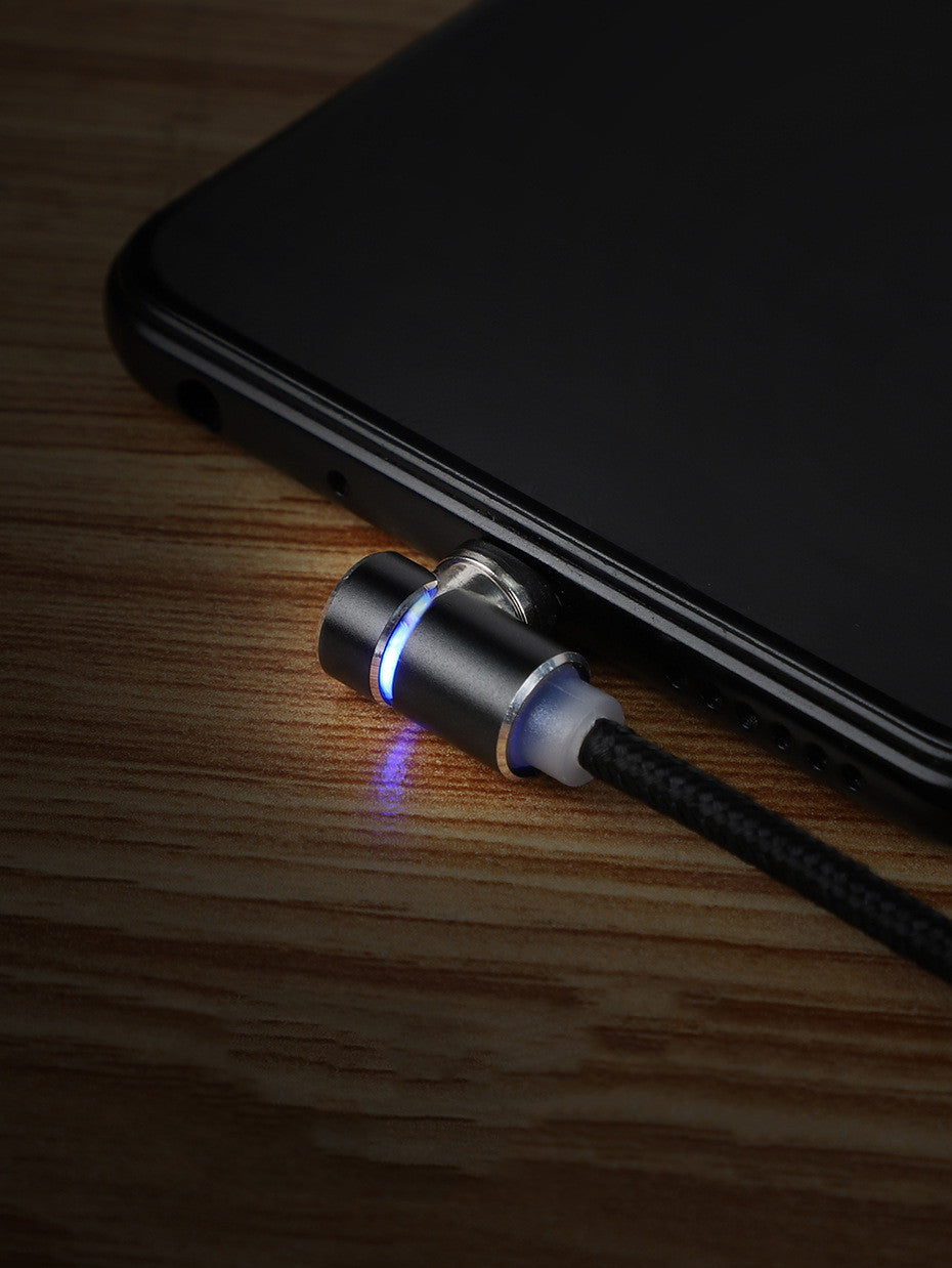 Magnetic Charging Cable 360° LED Tip - Fast Charge All Devices