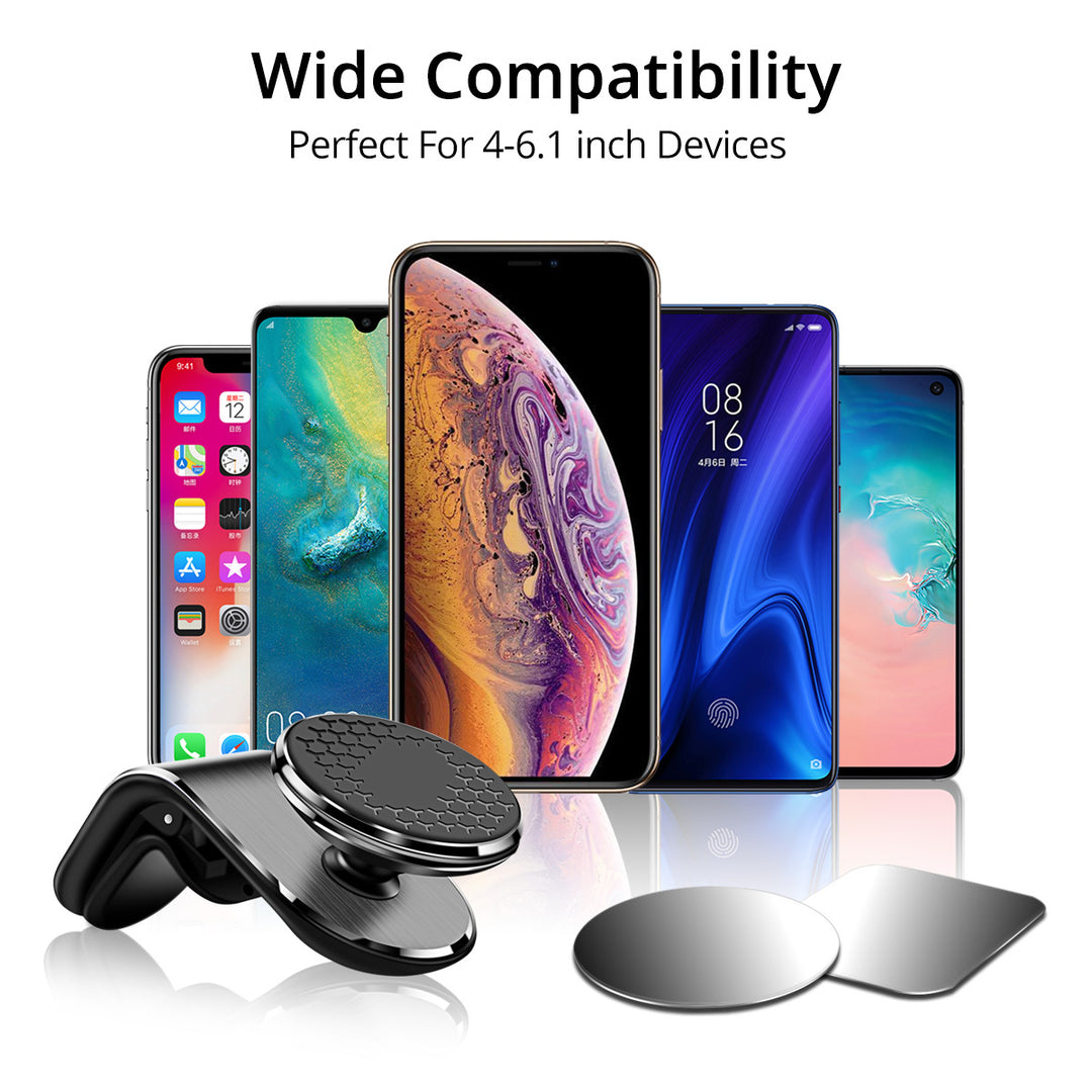 Magnetic Phone Mount 360° Rotating Stick On Mount for Phone Car Desk