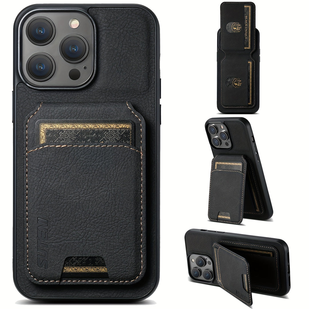 Best iPhone 16 Wallet Case with Card Holder & Kickstand - SUTENI