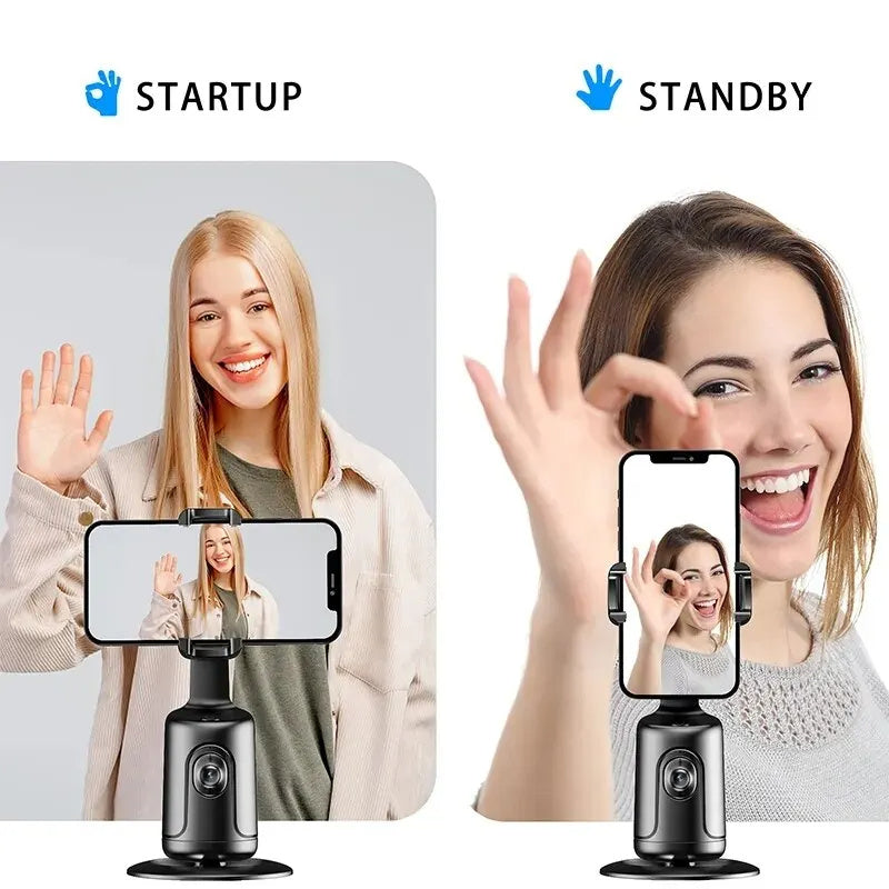 360° Smart AI Face Tracking Phone Gimbal with Gesture Control