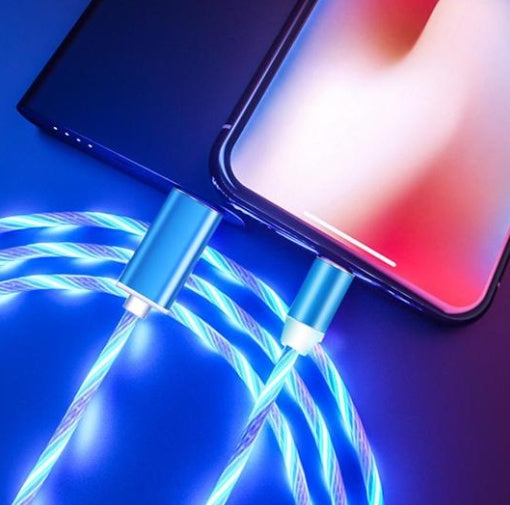 LED Magnetic Fast Charging Cable for iPhone and Android