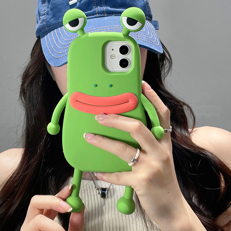 3D Cartoon Frog iPhone 12/12 Pro Case - Kawaii Phone Cover — 3D Cartoon Frog iPhone Case