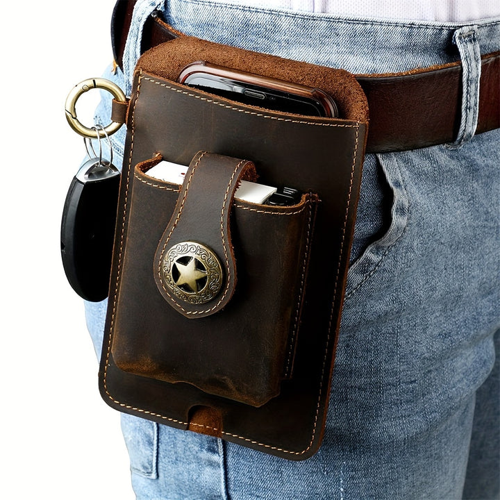 Top Grain Leather Phone Belt Bag