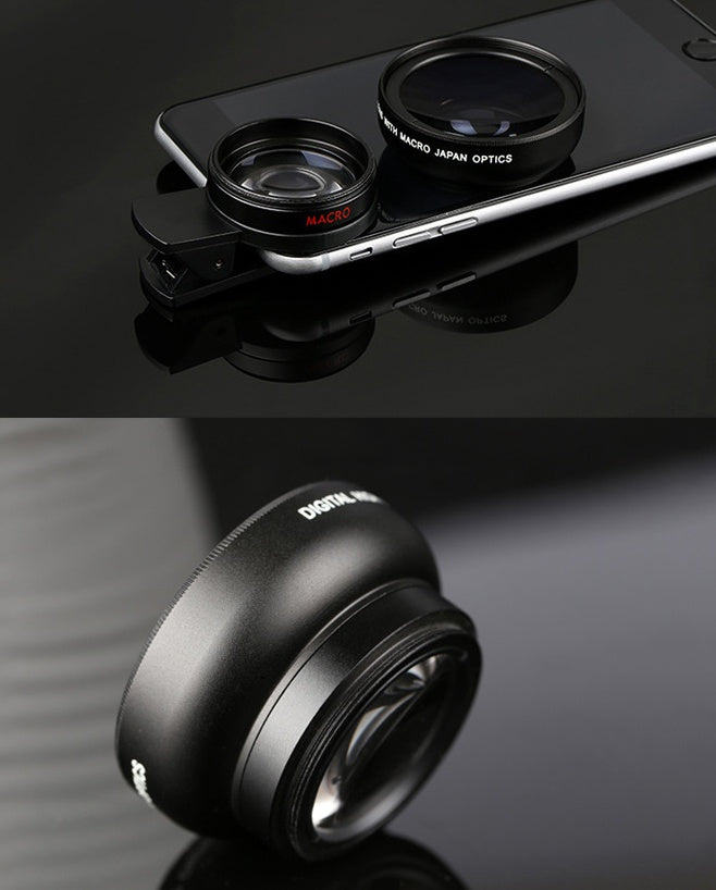 0.45X Wide Angle & 12.5X Macro Smartphone Camera Lens Kit - Best 37mm Lens — universal smartphone camera lens kit