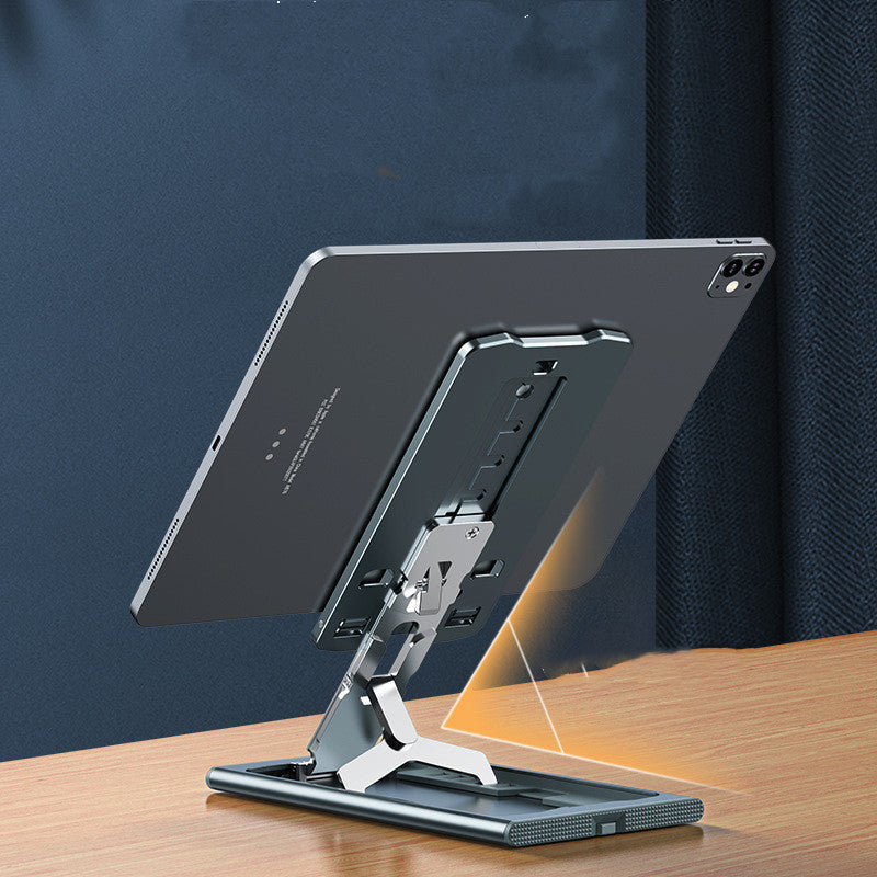 Premium Foldable Aluminum Phone Stand for Desk & On-the-Go Travel