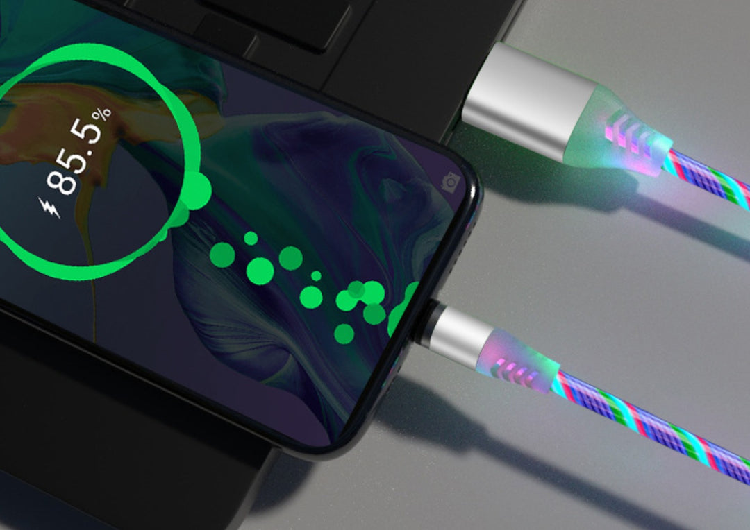 LED Magnetic Fast Charging Cable for iPhone and Android