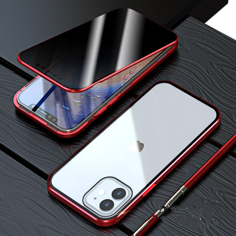 Magnetic iPhone Privacy Case with Metal Frame & Tempered Glass | Anti-Peeping Protection