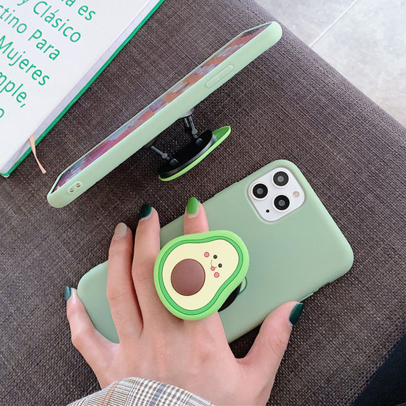 Avocado Phone Case with Ring Holder - Shockproof Silicone Cover