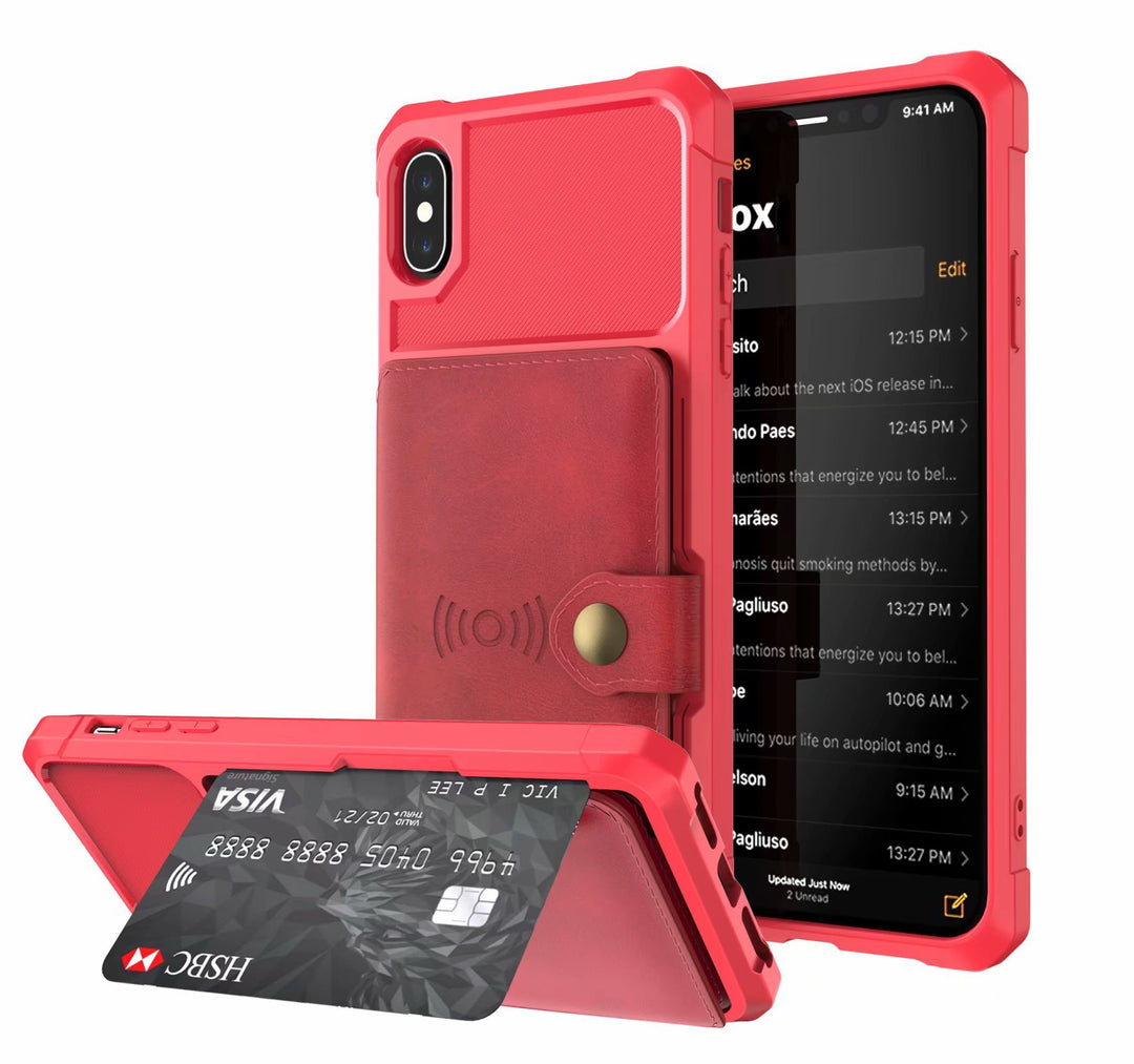 Geometric PU Leather Phone Case - Slim Protection
